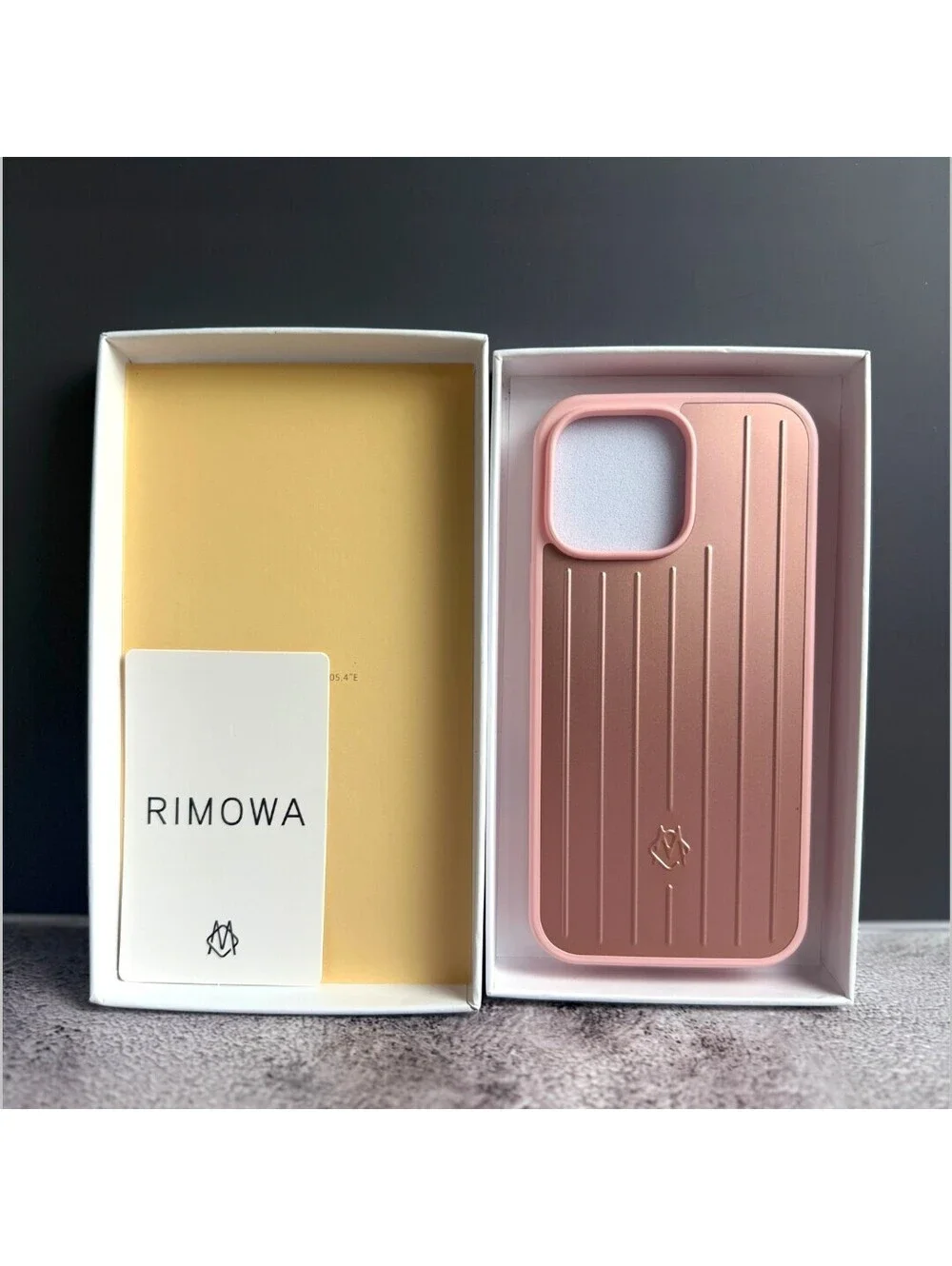 🦩 RIMOWA iPhone 16 Pro Case in Pink Aluminum Metal Grooved Luggage Style